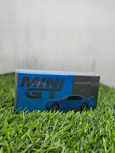 Nissan Skyline GT-R R34 V-Spec (Blue) | Mini GT