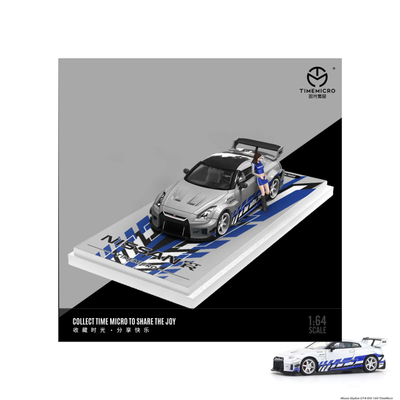Nissan GT-R R35 Silver Blue | Time Micro