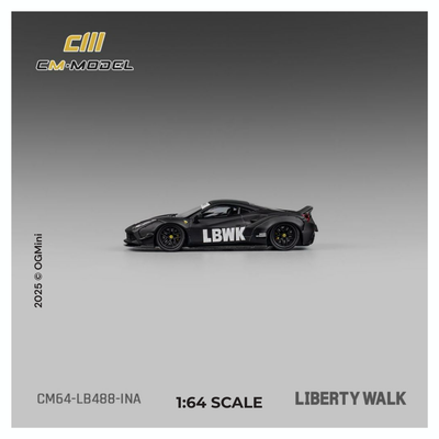 Ferrari F488 LBWK Matt Black | CM Model