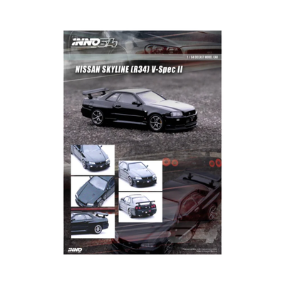 Nissan Skyline GT-R R34 V-Spec II Black | Inno64