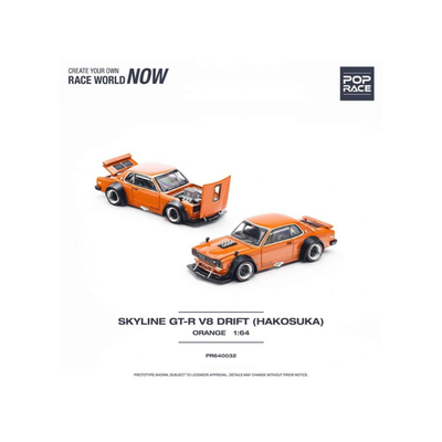 Skyline GT-R V8 Drift Orange #173 | Pop Race