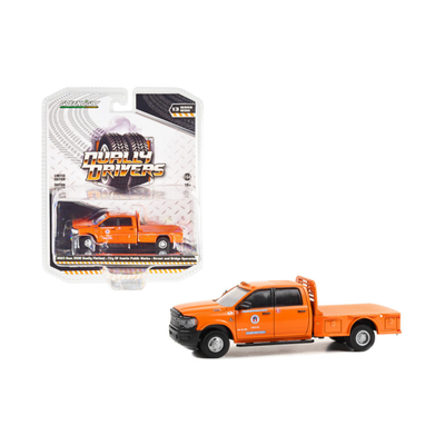 2023 Ram 3500 Dually Flatbed City of Austin Public Works Orange