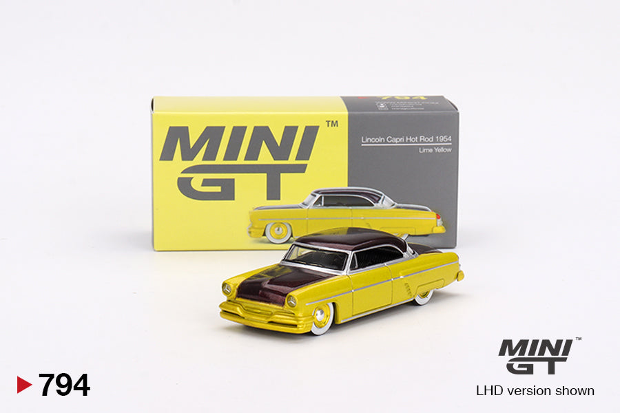 Lincoln Capri Hot Rod 1954 (Yellow) | Mini GT