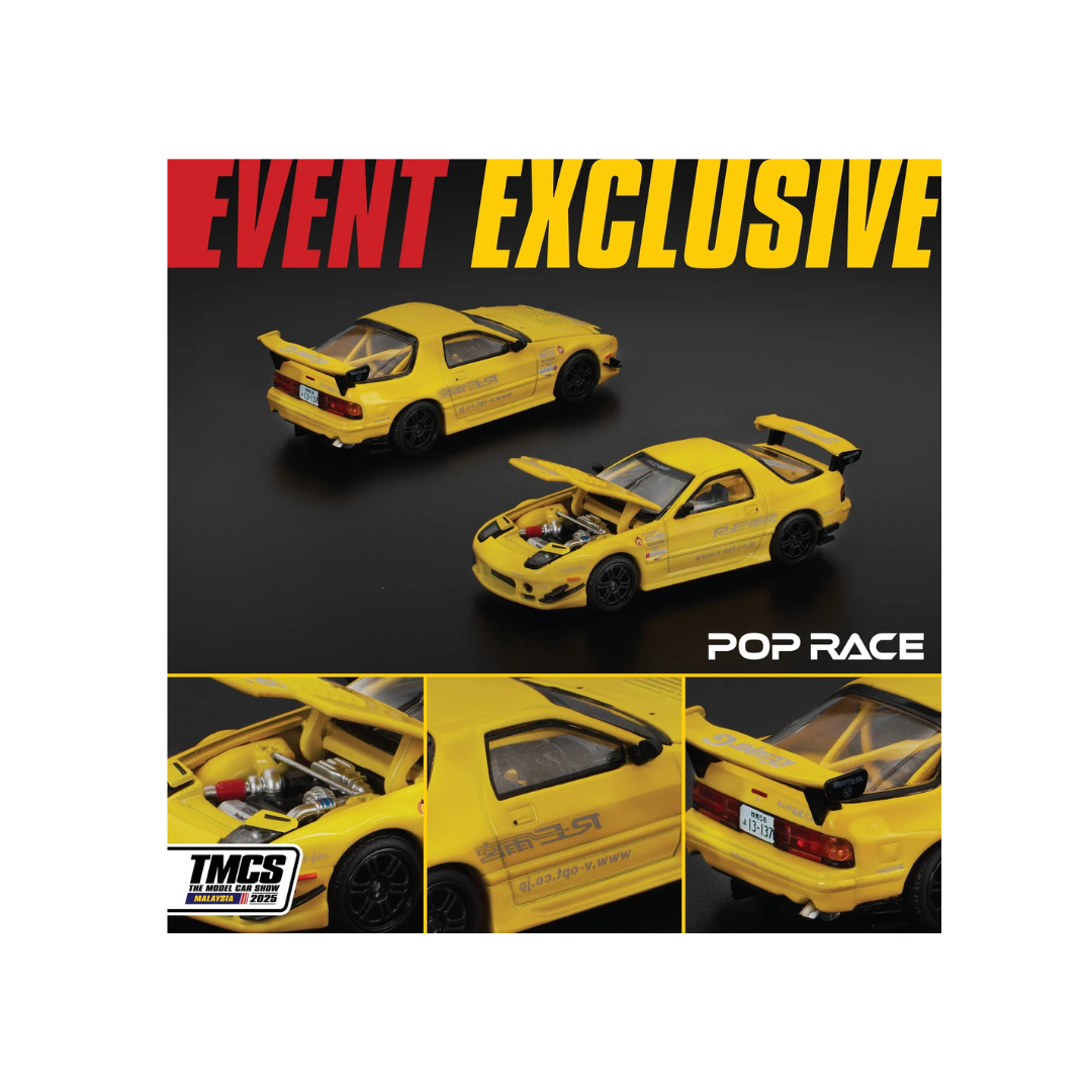 Mazda RX-7 FC3S RE AMEMIYA Yellow | Pop Race Event Exclusives