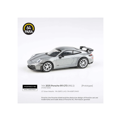 2025 Porsche 911 GT3 992.2 GT Silver Metallic RHD