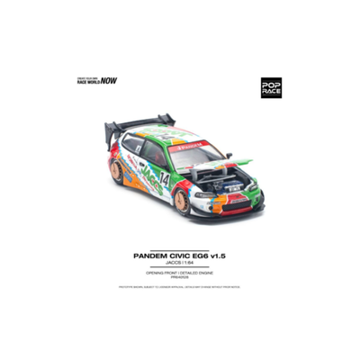 Pandem Civic EG6 Green #128 | Pop Race