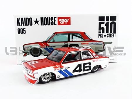 Datsun 510 Pro Street Version 1 #46 BRE Red and White | Kaido House