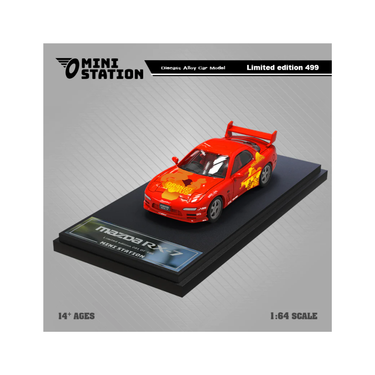 Mazda RX-7 Limited Edition Red Orange | Mini Station