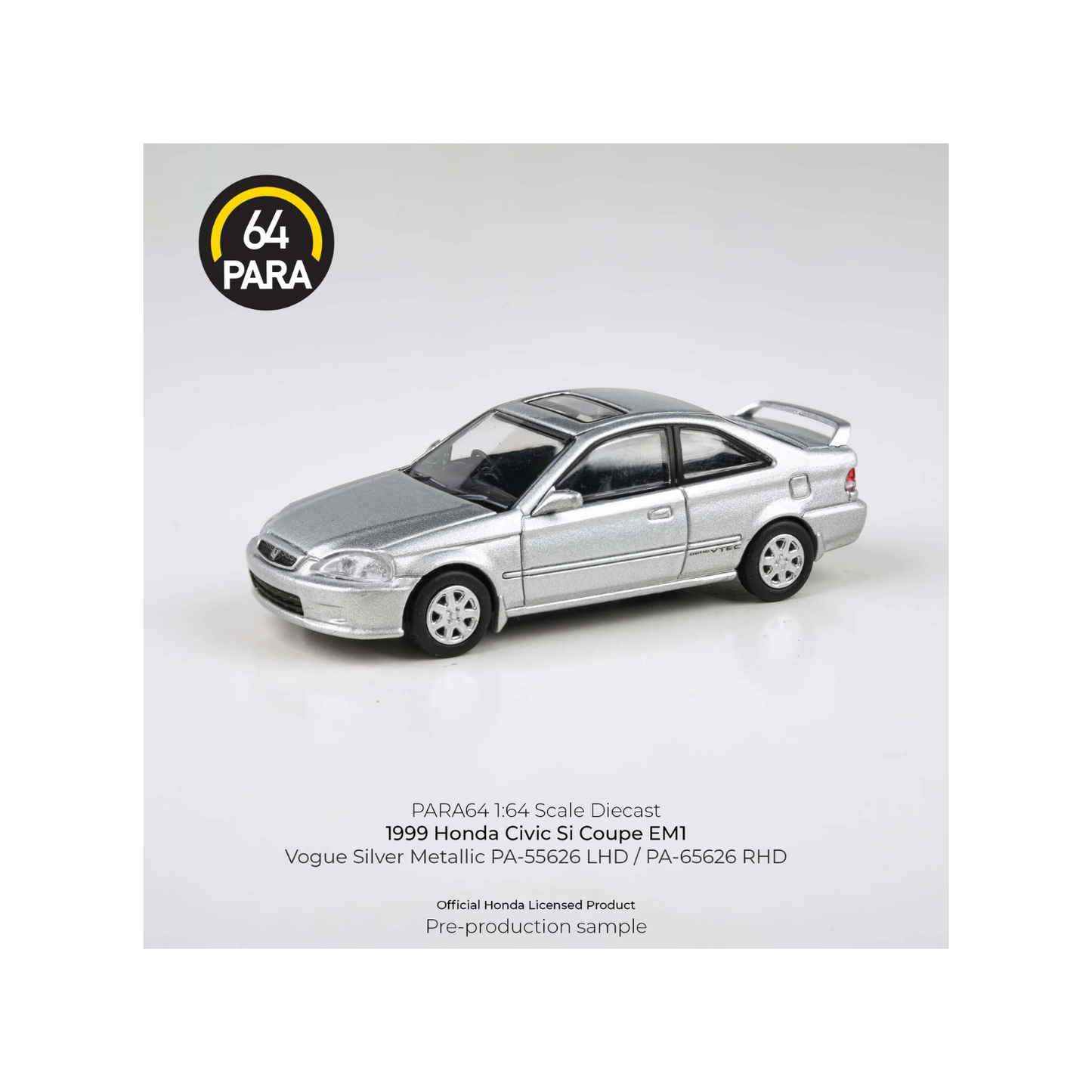 99 Honda Civic Si EM1 Vogue Silver Metallic RHD