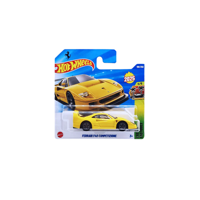 Ferrari F40 Yellow Short Card | Hotwheels