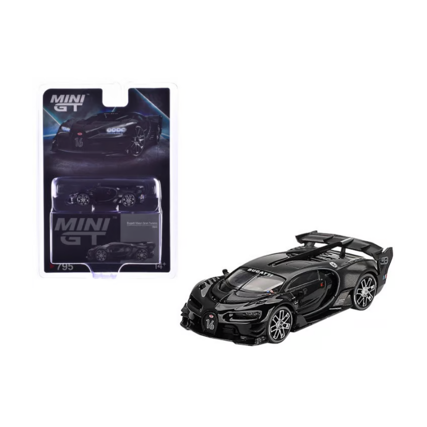 Bugatti Vision Gran Turismo Black | Mini GT Blister