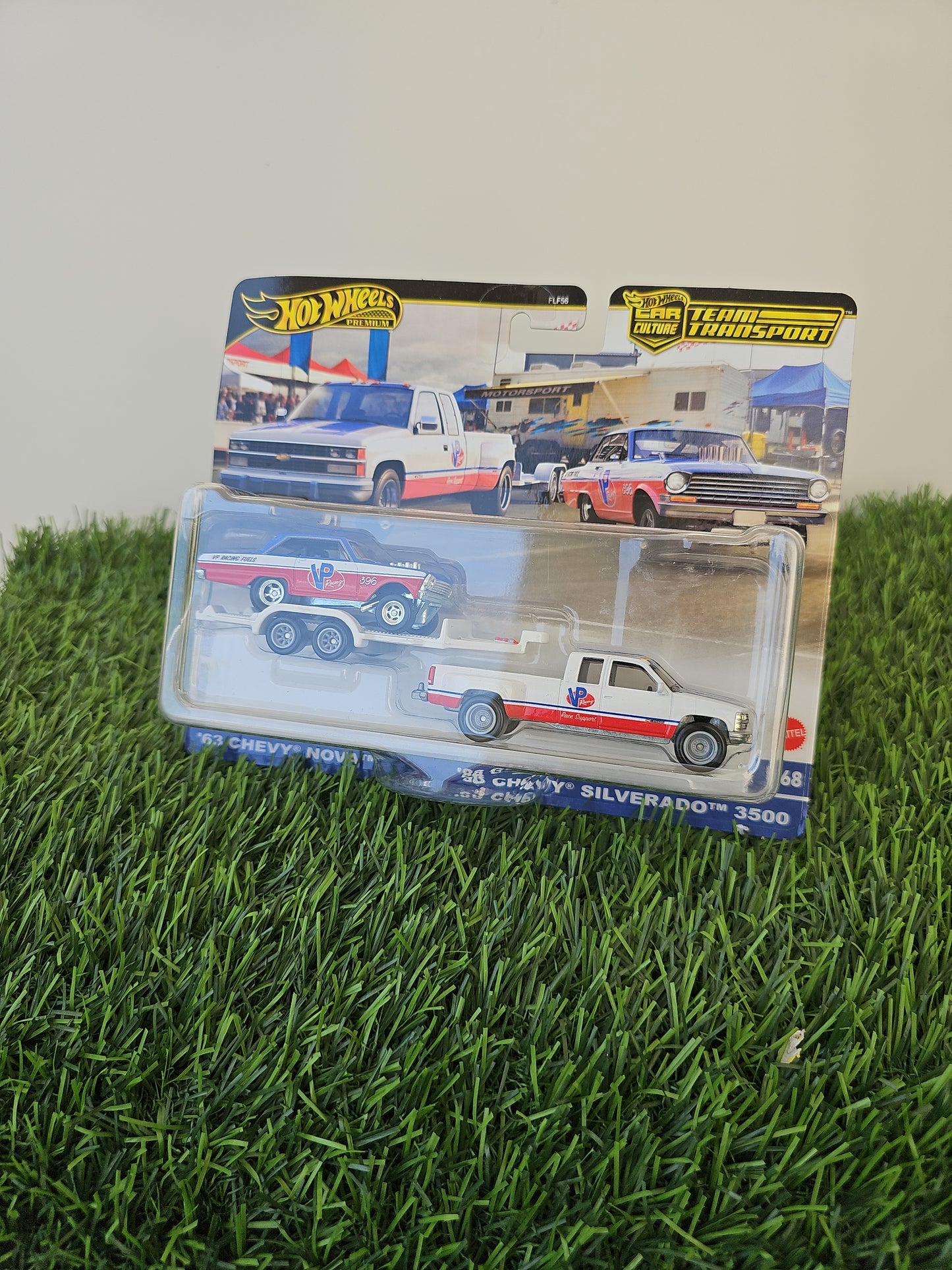88 Chevy Silverado 3500 with 63 Chevy Nova Hotwheel Premium