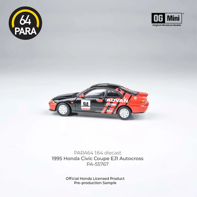 *PRE-ORDER* Honda Civic Coupe EJ1 Autocross 1995, 1:64 Scale