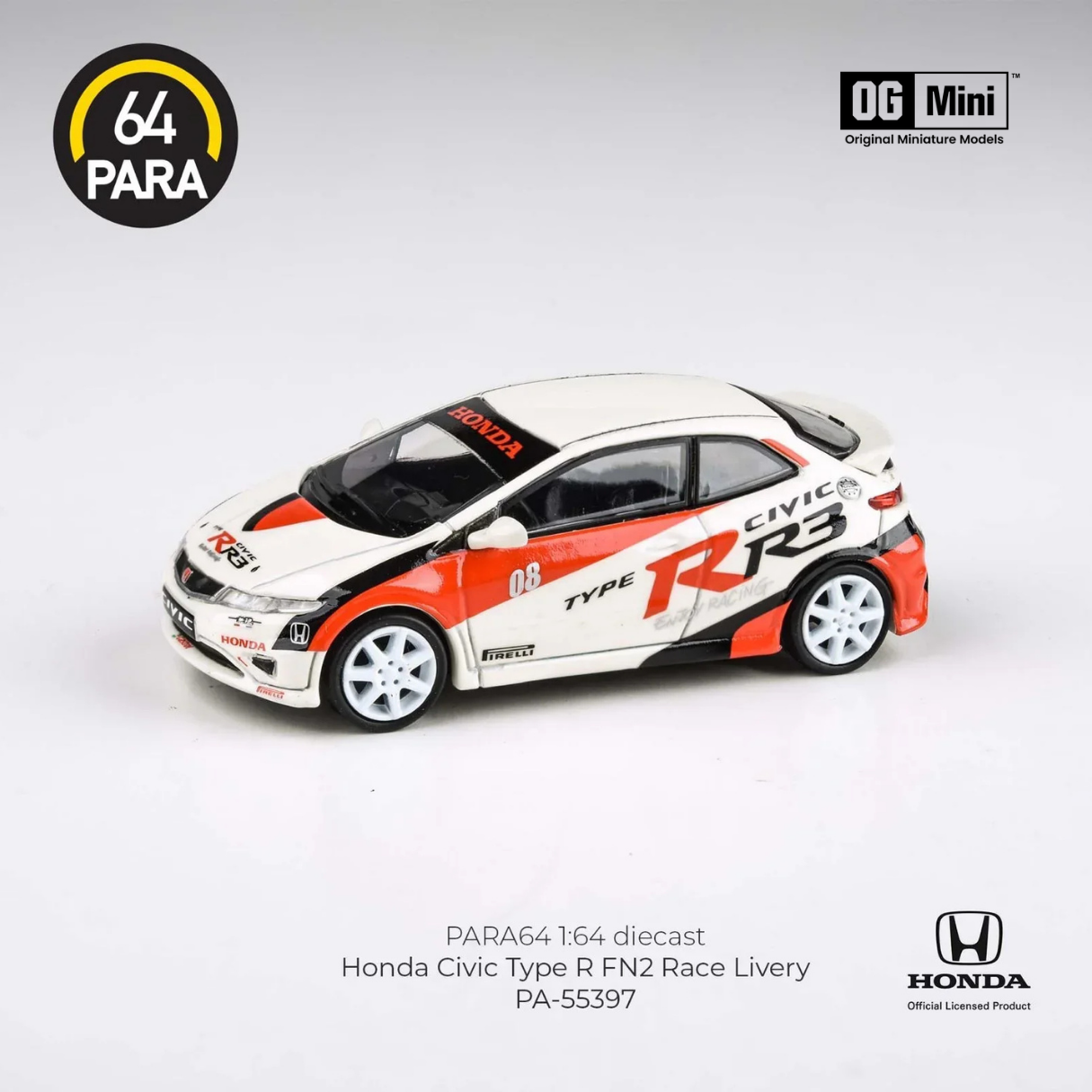*PRE-ORDER* Honda Civic Type R FN2 Race Livery 2007, 1:64 Scale