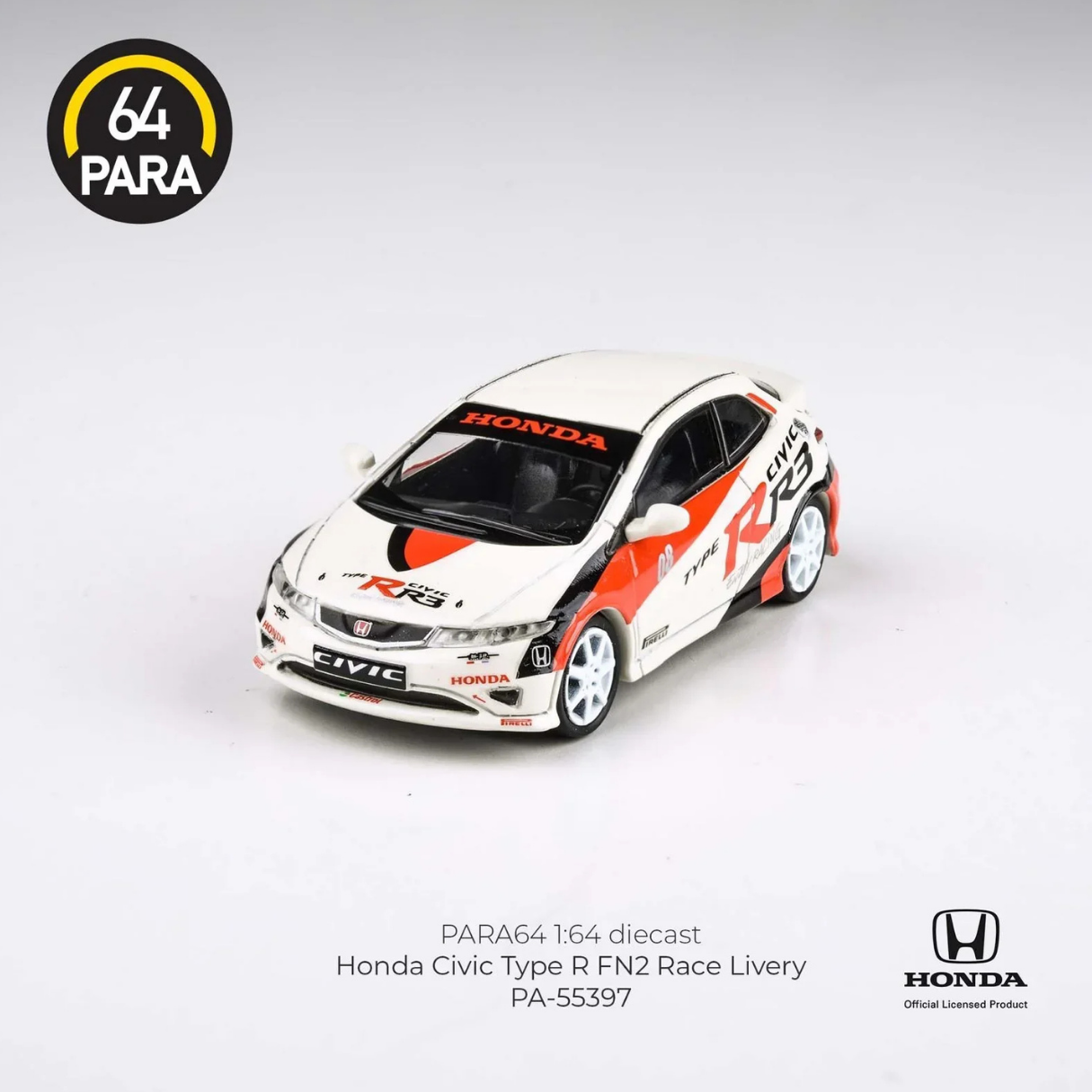 *PRE-ORDER* Honda Civic Type R FN2 Race Livery 2007, 1:64 Scale