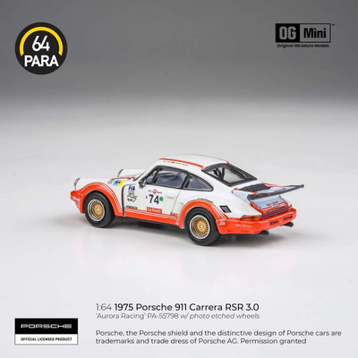 *PRE-ORDER* Porsche 911 Carrera RSR 3.0 Aurora Racing, 1:64 Scale