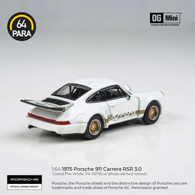 *PRE-ORDER* Porsche 911 Carrera RSR 3.0 Grand Prix, 1:64 Scale