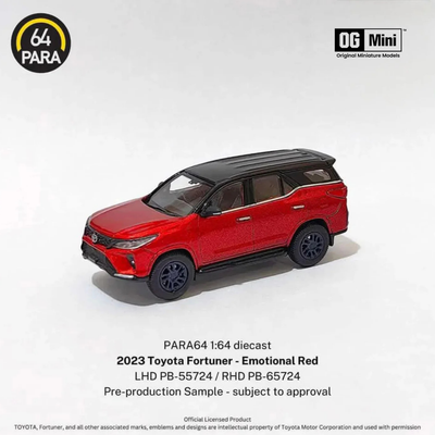 *PRE-ORDER* Toyota Fortuner Emotional Red 2023, 1:64 Scale