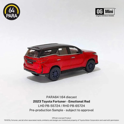*PRE-ORDER* Toyota Fortuner Emotional Red 2023, 1:64 Scale