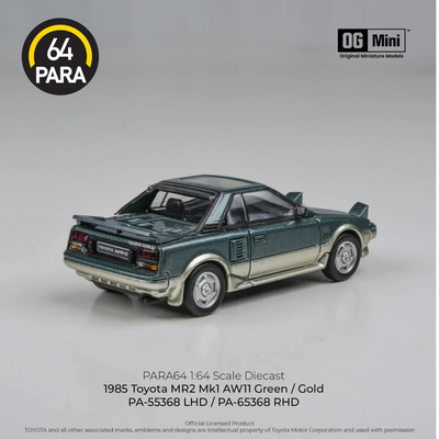 *PRE-ORDER* Toyota MR2 MK1 LHD 1985, 1:64 Scale