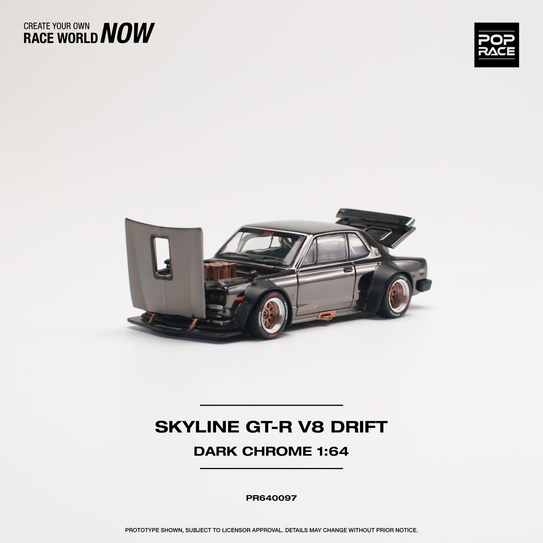 Skyline GTR V8 Drift Black Chrome | Pop Race