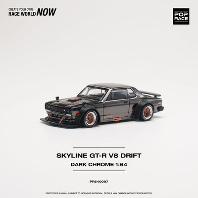 Skyline GTR V8 Drift Black Chrome | Pop Race