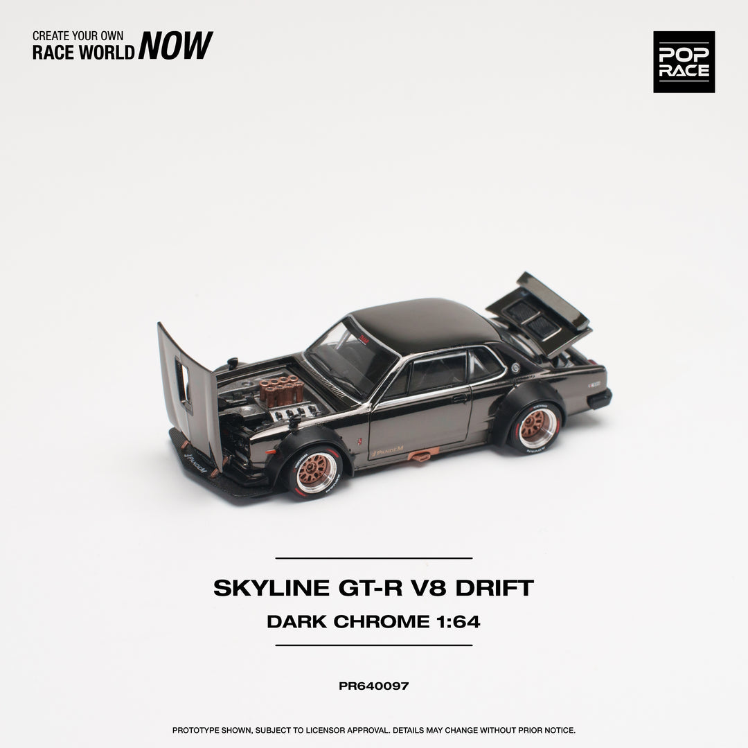 Skyline GTR V8 Drift Black Chrome | Pop Race