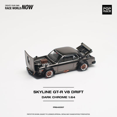 Skyline GTR V8 Drift Black Chrome | Pop Race